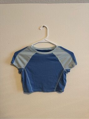 BDG Two-Tone Blue Crop Top